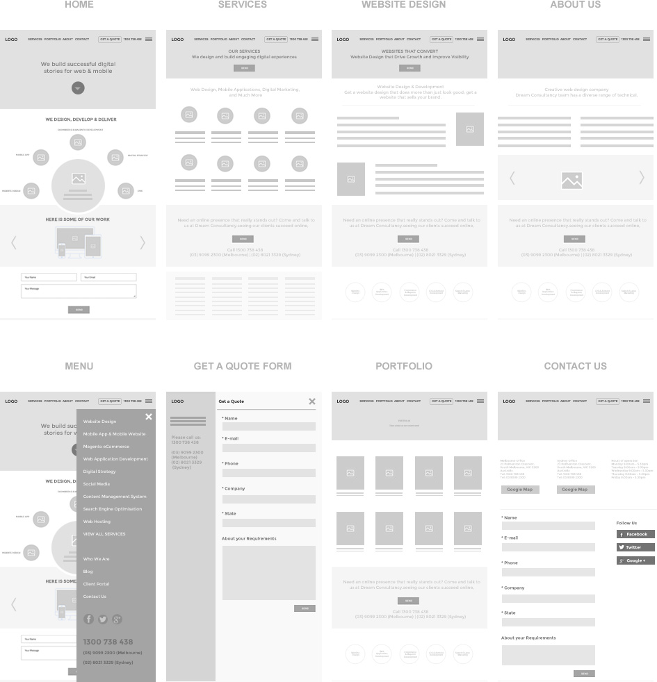 Website Wireframe Design